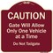 Signmission Designer Series-Caution Gate Will Allow One Vehicle Time Do Not Tail, 18" x 18", BU-1818-9861 A-DES-BU-1818-9861 - alternate 1